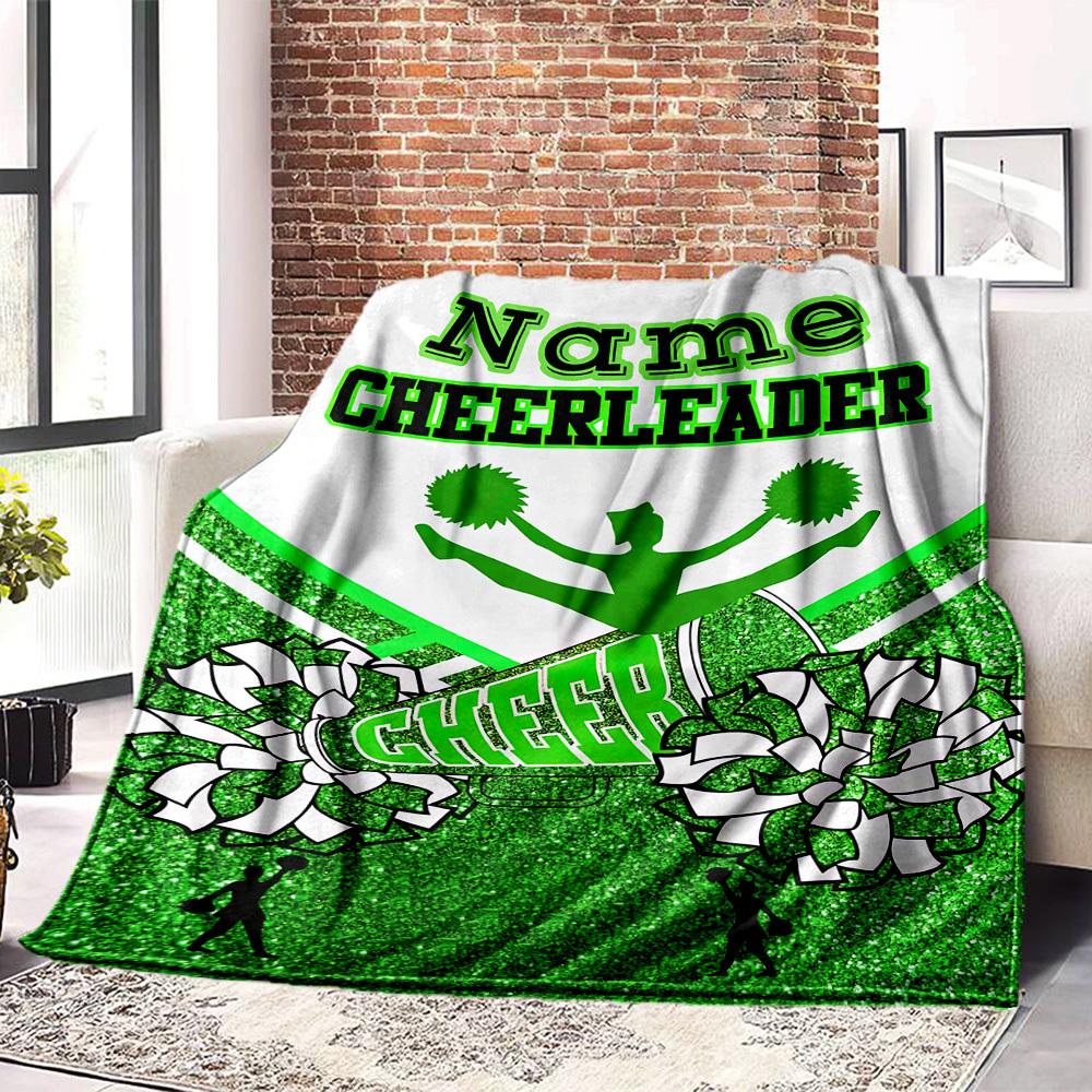 Cheerleader Home Customize Your Name Blankets Comfortable Soft Lightweight Multipurpose Blanket For Picnics Sofas Offices Beds Living Rooms Suitable