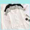 Basic Polo T Shirt For Women Summer Chic Crop Top With Zipper For Casual Wear