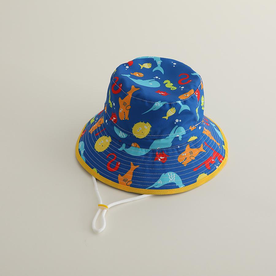 Children New Quick Drying Bucket Hats Summer Sunhat Kids Fishing Hat Sunshade Visor Boys Girls Outdoor Cute Cartoon Beach Cap