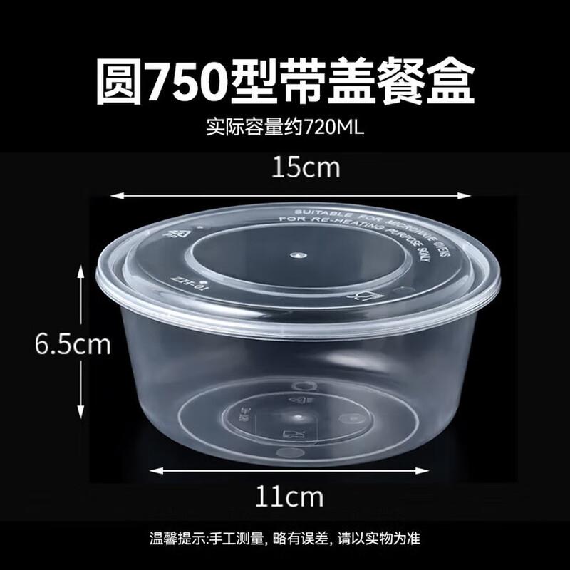Disposable Plastic Divided Takeout Container with Lid