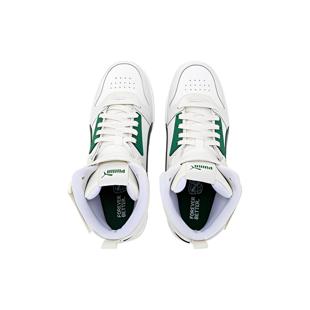 Puma Rbd Game Leather High-Top Sneakers Unisex Sneakers White Green 385839-10