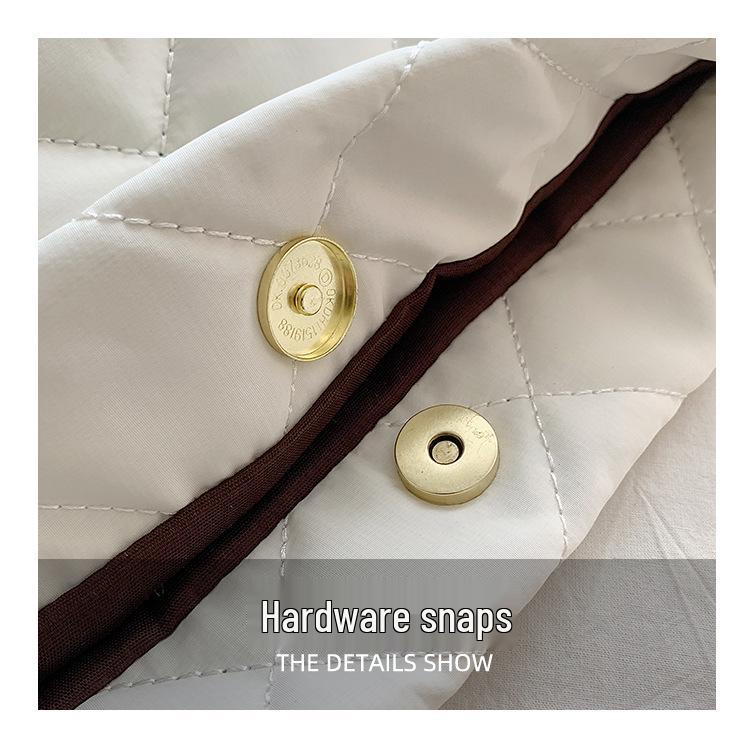 Herbst 2025 Trendige Diamant-Rauten-Stickerei Kette Schultertasche