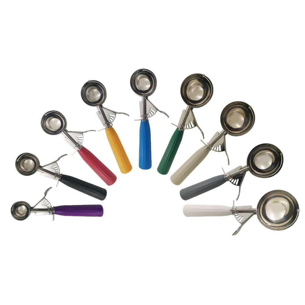 Plastic Handle Ice Cream Ball Scoop Press Design Fruit Scoop Household Ice Cream Digger  Summer