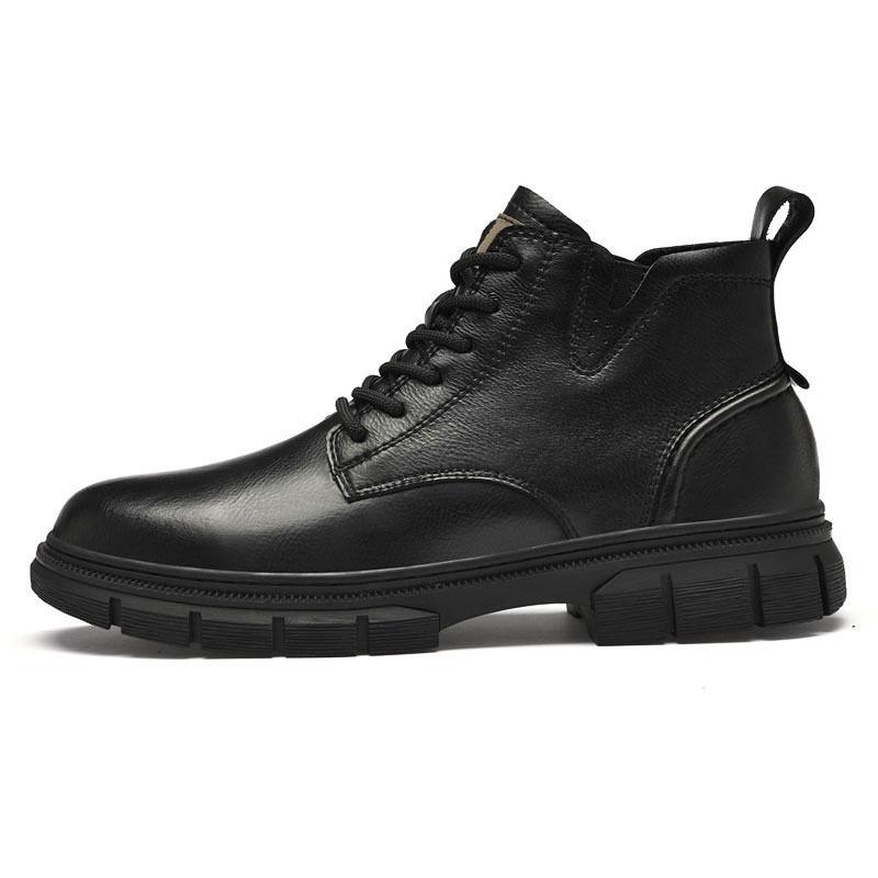 Men s British Style Martin Boots: Spring/Autumn Mid-Calf High-Top Casual Short Boots 44