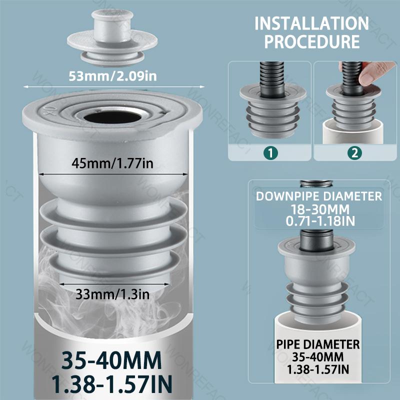 Drain Tube Hose Seal Deodorant Silicone Plug Sealing Plug Sewer Seal Ring Anti Odor Floor Drain Sewer Cover