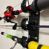 Light Weight Fishing Poles Rack Wall Mounted Fishing Rod Holder Horizontal Support 3 Rod Rack for Boats/Wall/Truck Bed