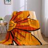 Kräftige Orangefarbene Blume Flanelldecke Warm Weich Halloween Weihnachten Sofa Warm Gemütlich Dekoratives Dekor Geschenk Für Alle Jahreszeiten