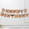 1set Cartoon Kapibala Happy Birthday Banner Capybara Hanging Garland for Kids Birthday Baby Shower Party Background Decor Party