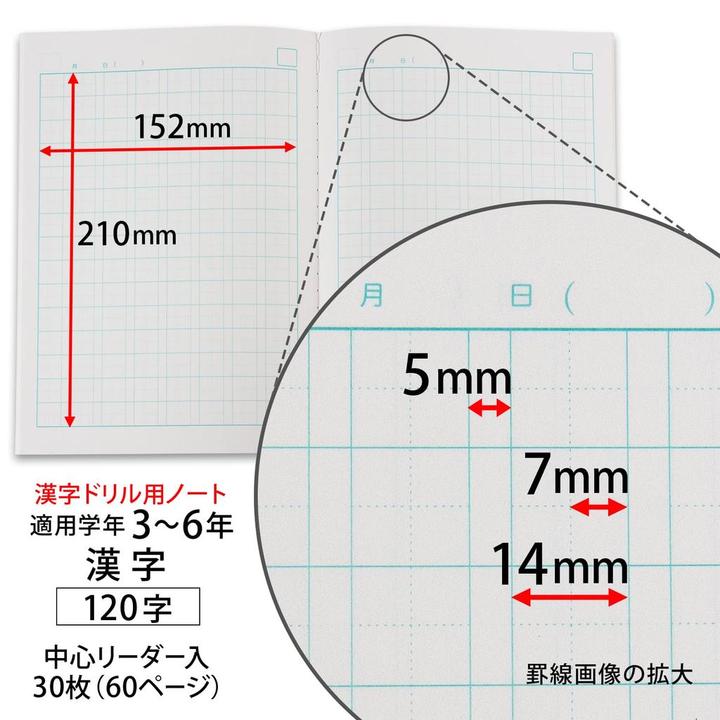 Kyokuto College Animal Kanji Drill Notebook, 120 Characters, B5, LP62, 10 Books