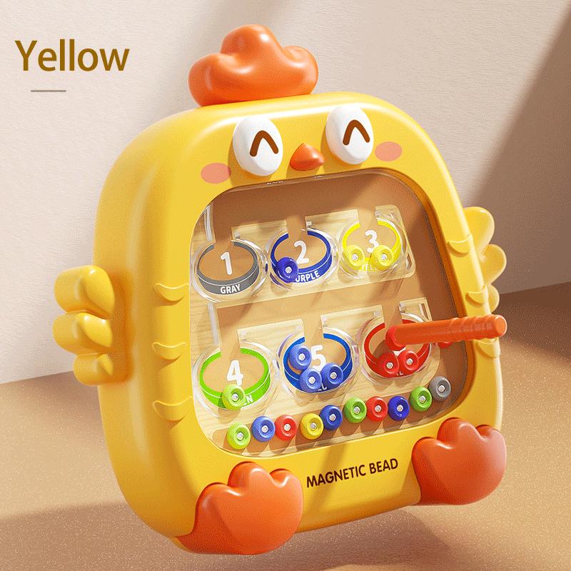Montessori Magnetic Color Sorting Number Maze Board Pen Moving Bead Games Fine Motor Skills Educational Toys for Kids Boys Girls
