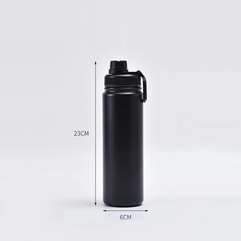 750ml Insulated Cup Stainless Steel Sports Bottle American Water Bottles with Lid Portable Vacuum Leakproof Outdoor Hiking Cups