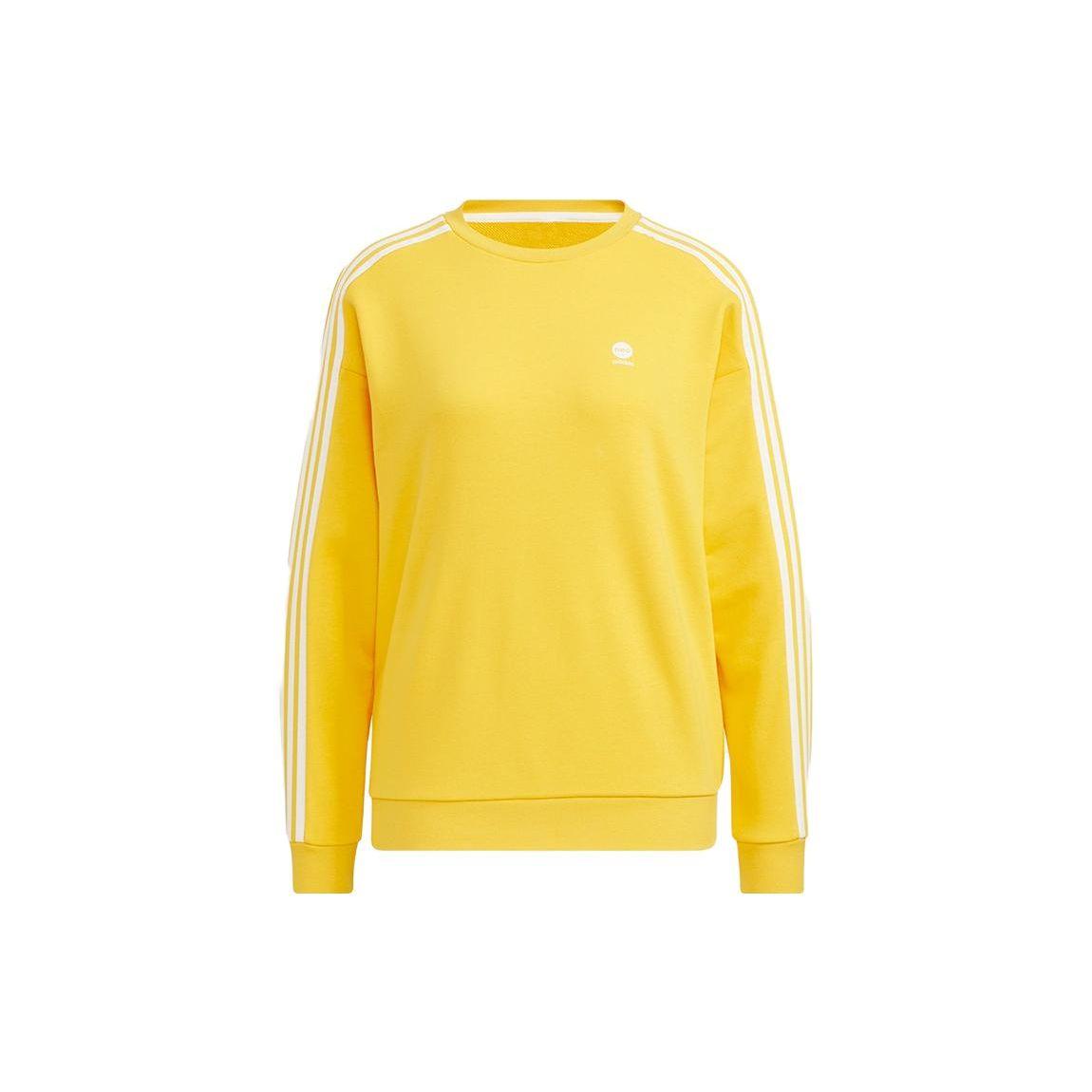 Adidas Neo Three-Stripe Relaxed Fit Hoodie Women Casual Daily Sunset-Yellow HM7417 XL