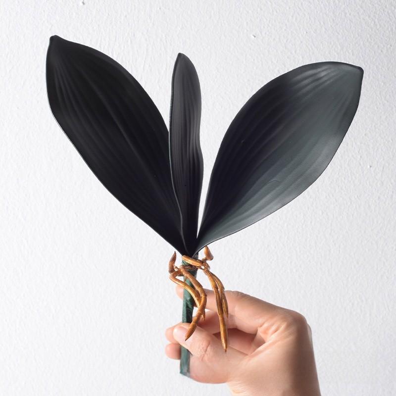 Phalaenopsis Leaves Faux Pu Soft Plastic Plant Accessories For Event Decorations And Home Styling