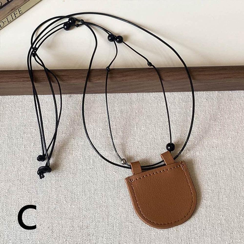 Adjustable Chain Small Bag Necklace Jewelry Accessories Wearing Key Bag Necklace