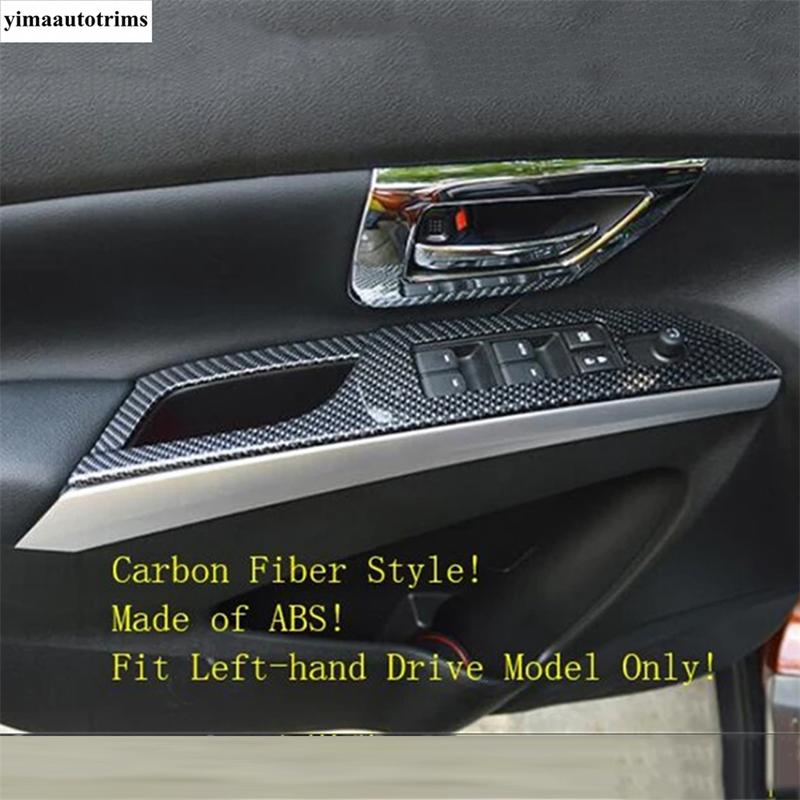 Armrest Window Glass Lift Button Panel Cover Trim Fit For Suzuki Sx4 s-cross 2014 -  Carbon Fiber Look Accessories Interior