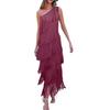  Spring/Summer Asymmetric Tassel Evening Dress - European & American Fashion