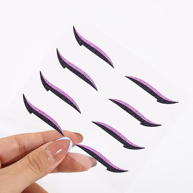 Eyelid and Eyelash Self-Adhesive Stickers: Stage, Party, and Nightclub Glam - European & American Style with Diamond Eyeliner