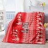 Christmas Reindeer Santa Claus Customize Text Blanket Multi-purpose Personalized Blanket Durable Comfort Great for Picnics Home Decor Chair Livingroom
