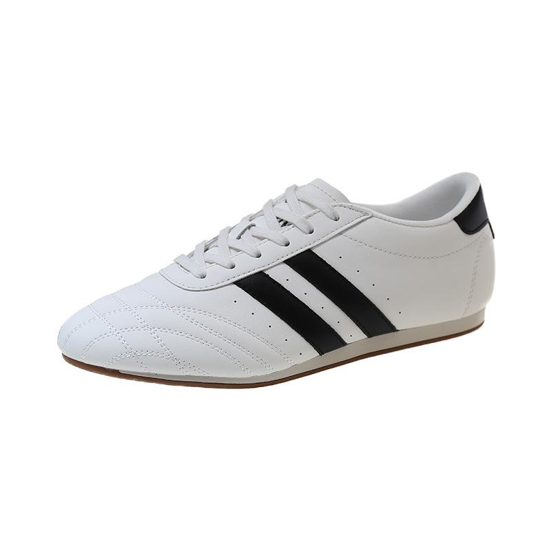 

Универсальные немецкие кроссовки на плоской подошве для женщин, весна 2025, новые, черно-белые, с двумя полосками, в тон, повседневные 42