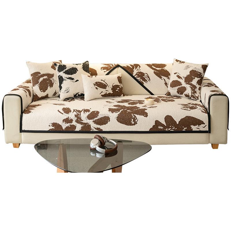 Autumn And Winter Half-Fleece Sofa Cushion  New Thickened Non-Slip And Dirt-Resistant Seat Cushion Washable Sofa Cover Towel