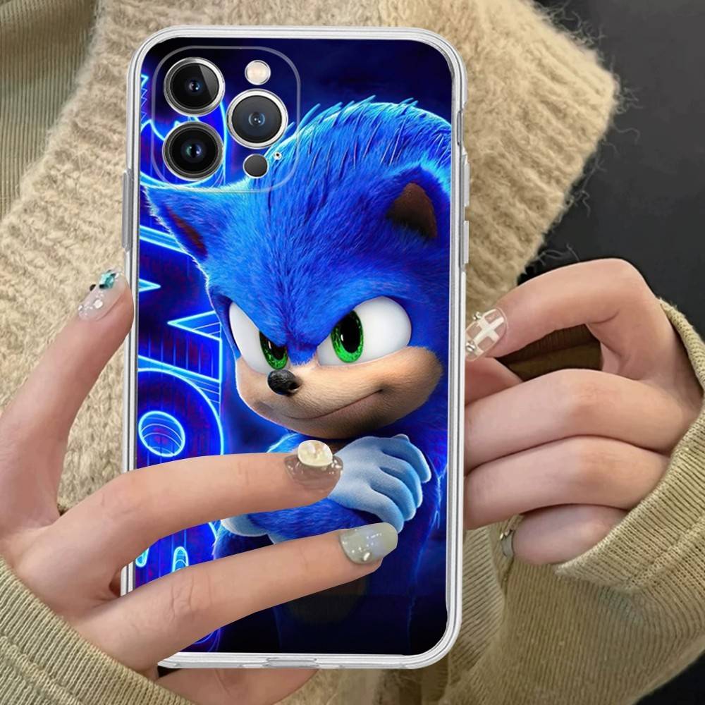 

Game Sonic Movie Anime Transparent Soft Phone Case For IPhone 15 12 14 16 17 13 Plus 11 Pro Max 13 Pro iPhone 14