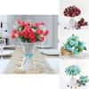 Vibrant 15 Heads Fake Rose Silk Flower Bouquet Ideal For Home And Party Decoration
