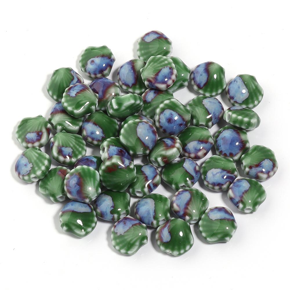 5pcs/lot Small Shell Ceramic Beads Color Cute Spacer Charms Bead for DIY Necklace Bracelet Earring Jewelry Making Accessories