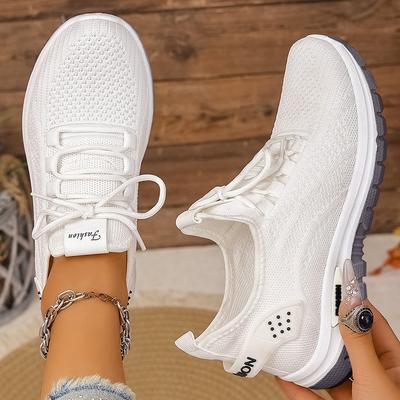 Nowe oddychające buty damskie, wygodne buty do biegania na miękkiej podeszwie w dużych rozmiarach, casualowe buty sportowe