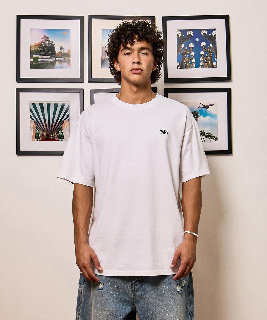Peullukeu Slam Logo Pigment Short Sleeve T-Shirt White Fst749 (A Type)