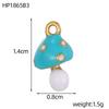 3PCS/LOT CARLIDANA Gold Plated Stainless Steel Charms, Cute 3D Mushroom Candy Fruit Pendants for DIY Bracelet Earring Jewelry