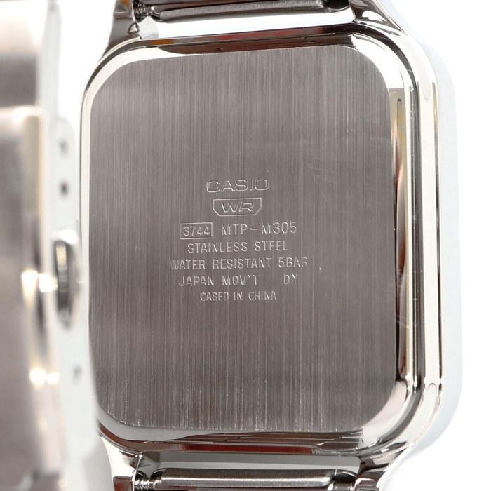 [Casio] Standard Moon Phase Analog Men's Watch MTP-M305D-7A2V - Silver Metal Band