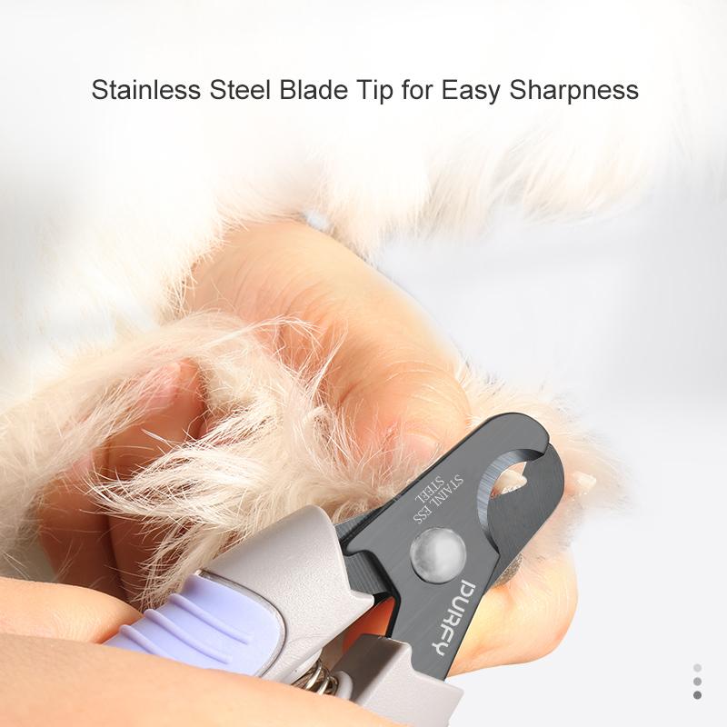 Safe Portable ABS Stainless Steel Nail Clipper & Trimmer for Dogs and Cats