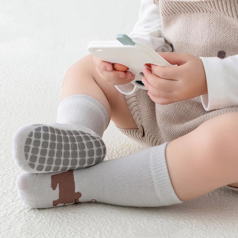 Spring Autumn Children Kids Anti-slip Long Socks Cartoon Soft Baby Toddler Home Trampoline Socks Boys Girls School Sports Socks