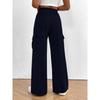 2025 Fashion Loose Casual Wide-leg Women Long Pants Drawstring Solid Color Pockets Sweatpants Office Autumn Wintercasual Jogging Pants Simple Trousers