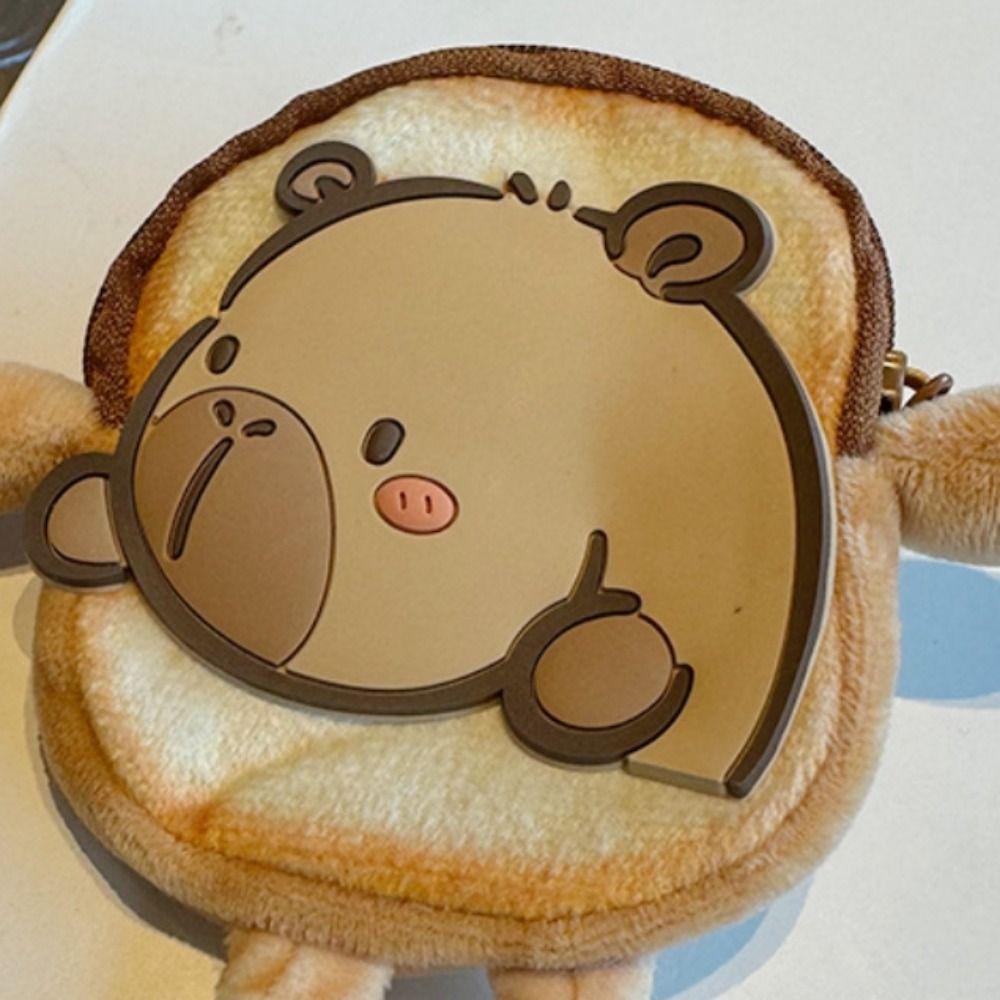 Love You Capybara Plush Coin Purse Acting Cute Capybara Plush Change Pouch  Kid Girl Boy