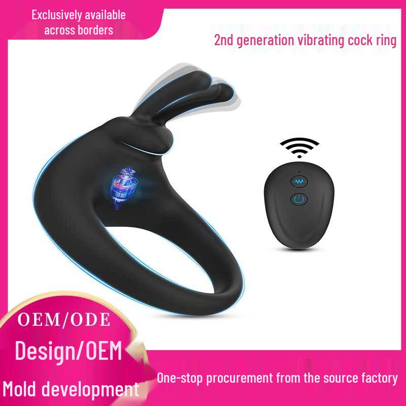 Cross-Border Magnetic Charging Silicone Vibrating Ring – Silent Flirting Toy for Men and Women