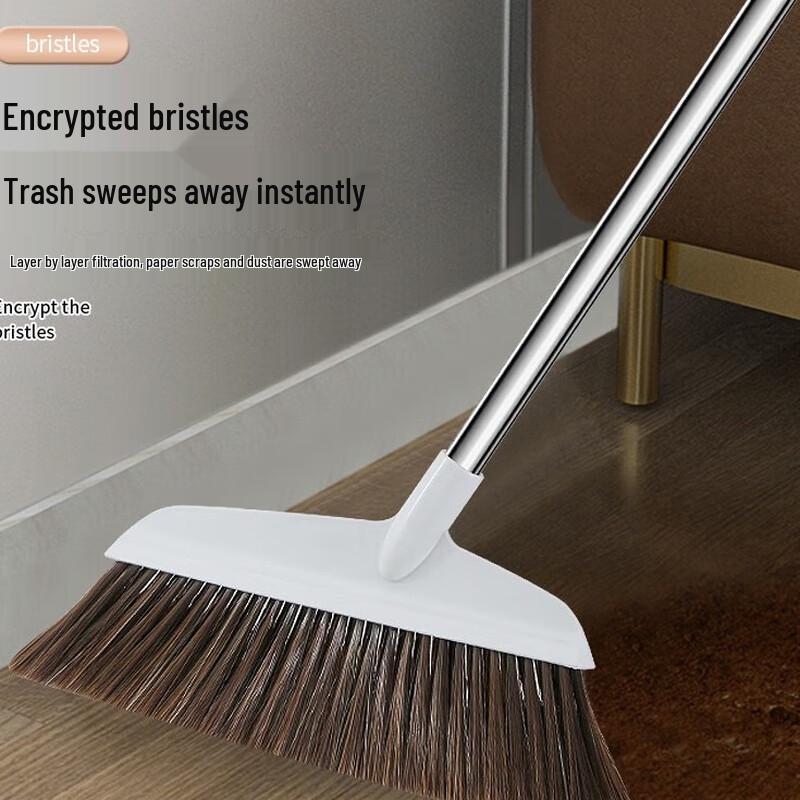 Brangdy Soft Bristle Broom & Dustpan Set
