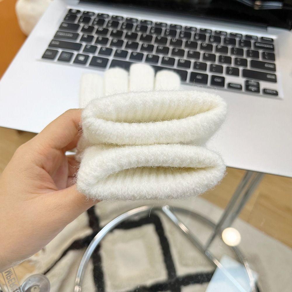 Five Finger Full Finger Mittens Candy Color Cycling Driving Gloves Gift Knitting Gloves  Female