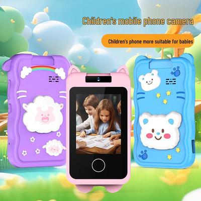 HD Dual Camera Cartoon Phone for Kids - Educational Toy with Photo and Video Recording, 28 Fun Frames.