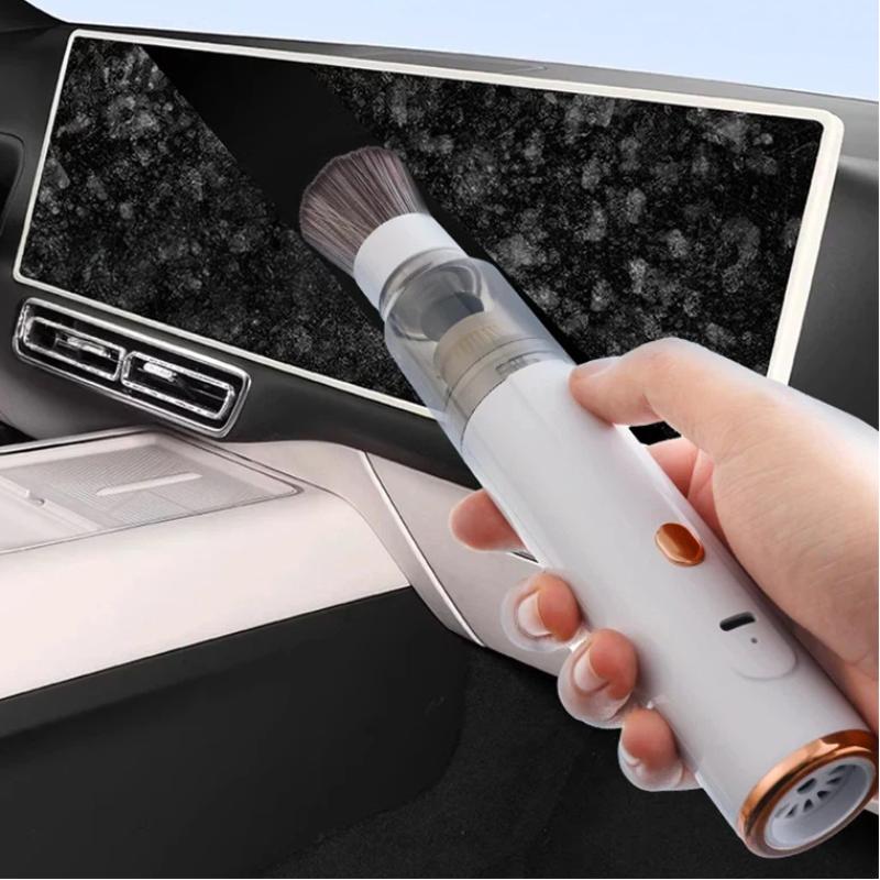1 Set Portable Mini Handheld Vacuum Cleaner 3 In 1 Suction Blow Water Absorption For Car Desktop Coffee Powder Cleaning