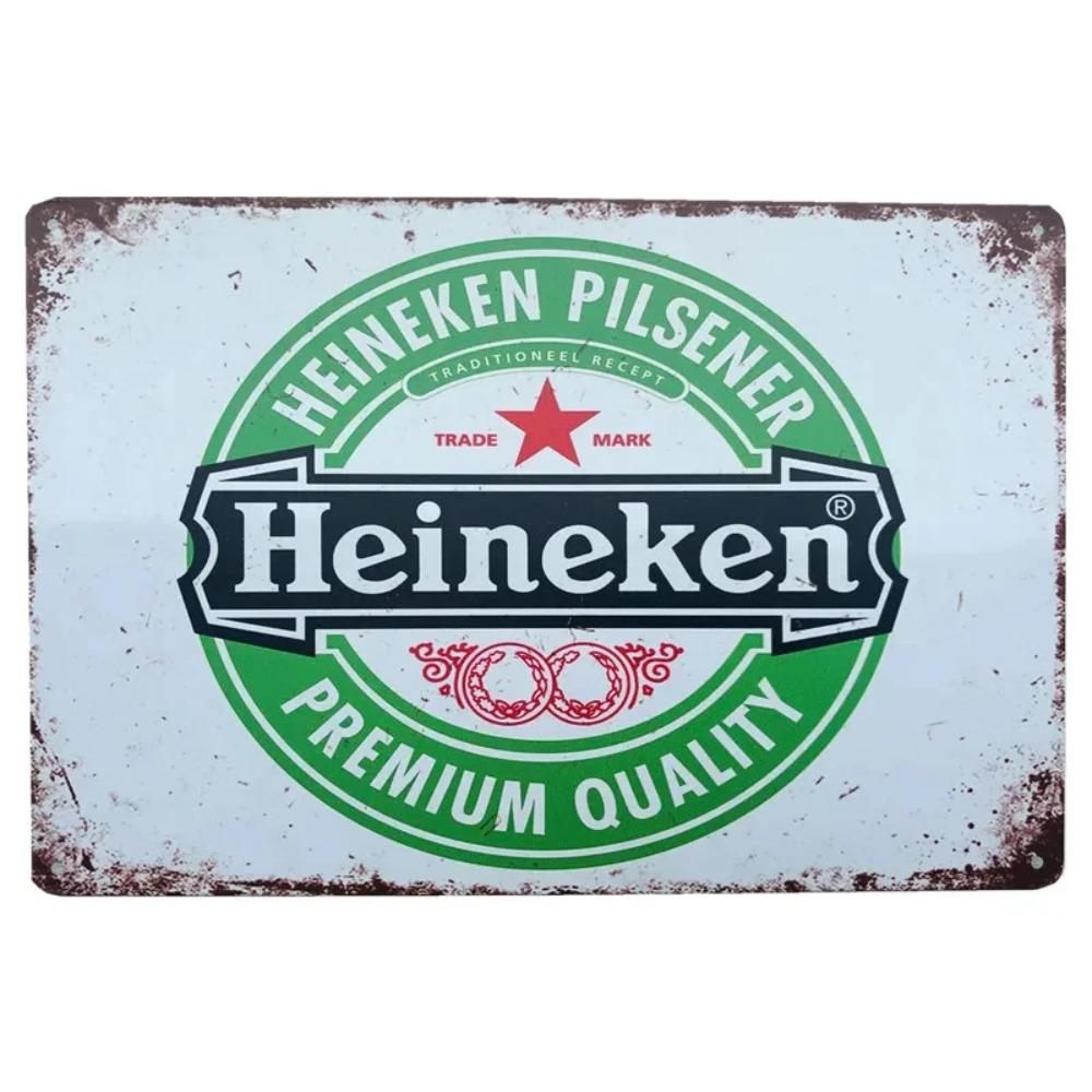 Vintage Beer Metal Sign Decorative Plaque - Retro Plate for Wall - Ideal for Bar Pub Club Dad's Garage Workshop Poster Decor