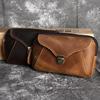 Men's Crazy Horse Top Grain Leather Waist Bag for 6.1-6.7" Phones