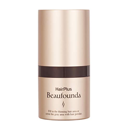 Aderans Hair Plus Beau Foundation Powder, Dark Brown, Conceals Thinning Hair, Gray Hair, Thickens Hair, Adds Volume, Hair Foundation, Gray Hair, Hairl