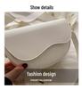 Women's Half-Moon Saddle Bag with Chain Strap - 2025 Spring/Autumn Collection, Crossbody or Single Shoulder Style with Wide Strap