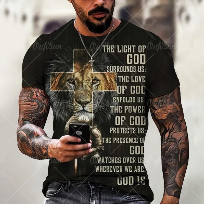 Mens Loose Fit Short Sleeve Crew Neck T-Shirt Streetwear Letter Print Casual Tee