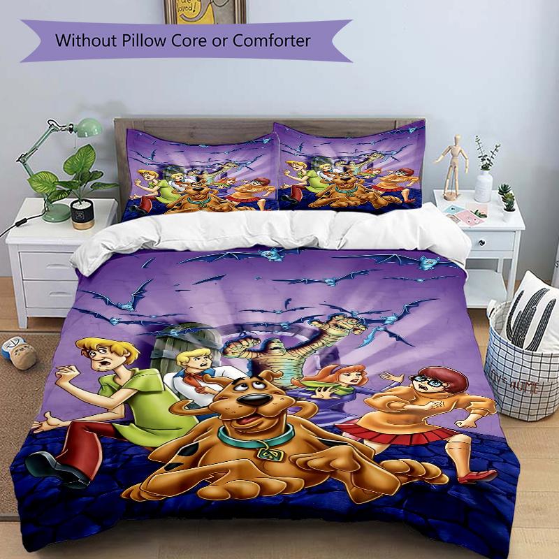 

3pcs Scooby Printed Quilt Set Soft and Comfortable Quilt Cover for Bedroom Set .H080 135x200cm