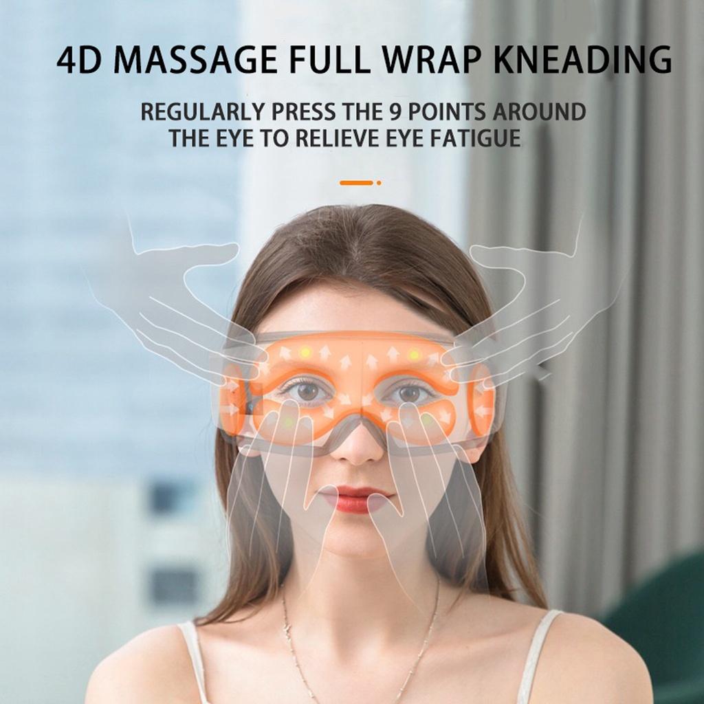 3.7V 4D Electric Smart Eye Massager Vibration Heated Massage For Tired Eyes Dark Circles Remove Eye Care