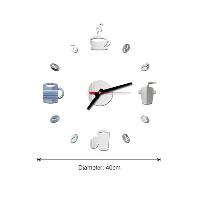 Orologio da parete fai-da-te Adesivi murali muti senza cornice Adesivo design moderno diametro 40 per soggiorno casa