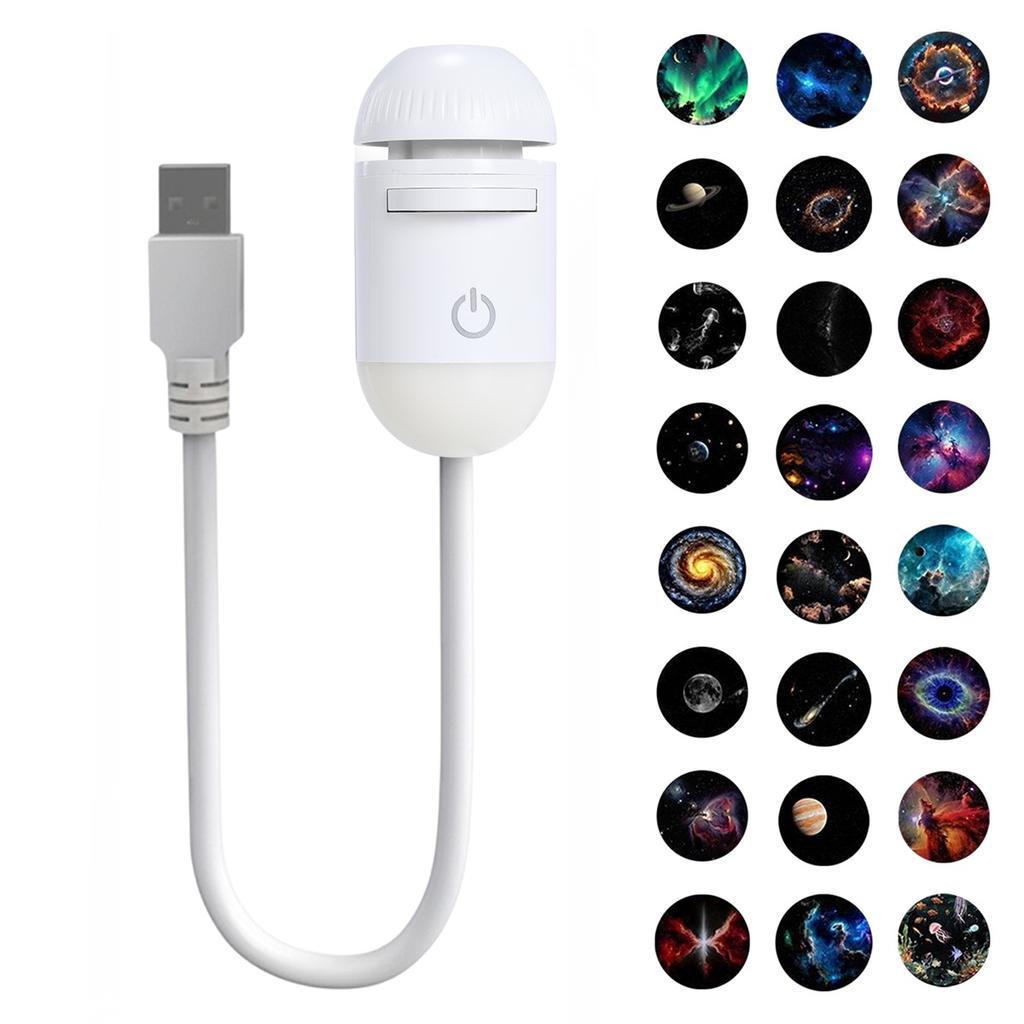 NEW 2-in-1 Mini Galaxy Star Projector Night Light Dual Use HD Romantic Ambient Lamp USB Powered for Car Interior & Bedroom Decor