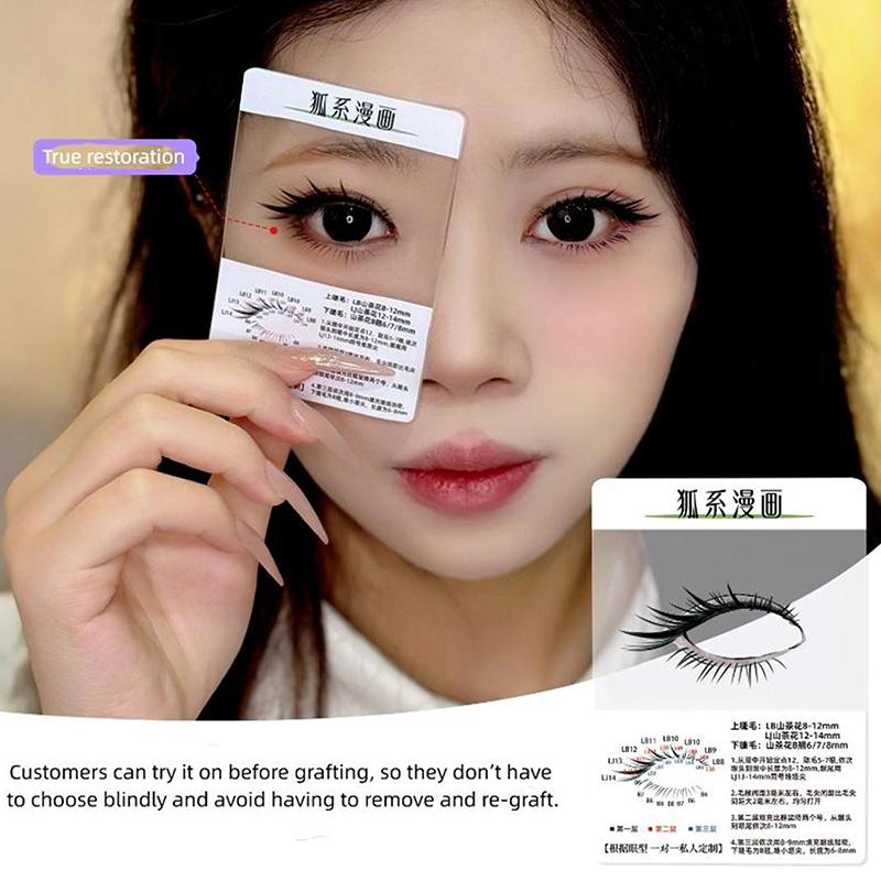 12/24 Pcs False Eyelash Trial Card Try On Effect Exhibit Lashes Style Display Board Eyelash Extension Supplies Fake Lash Holder